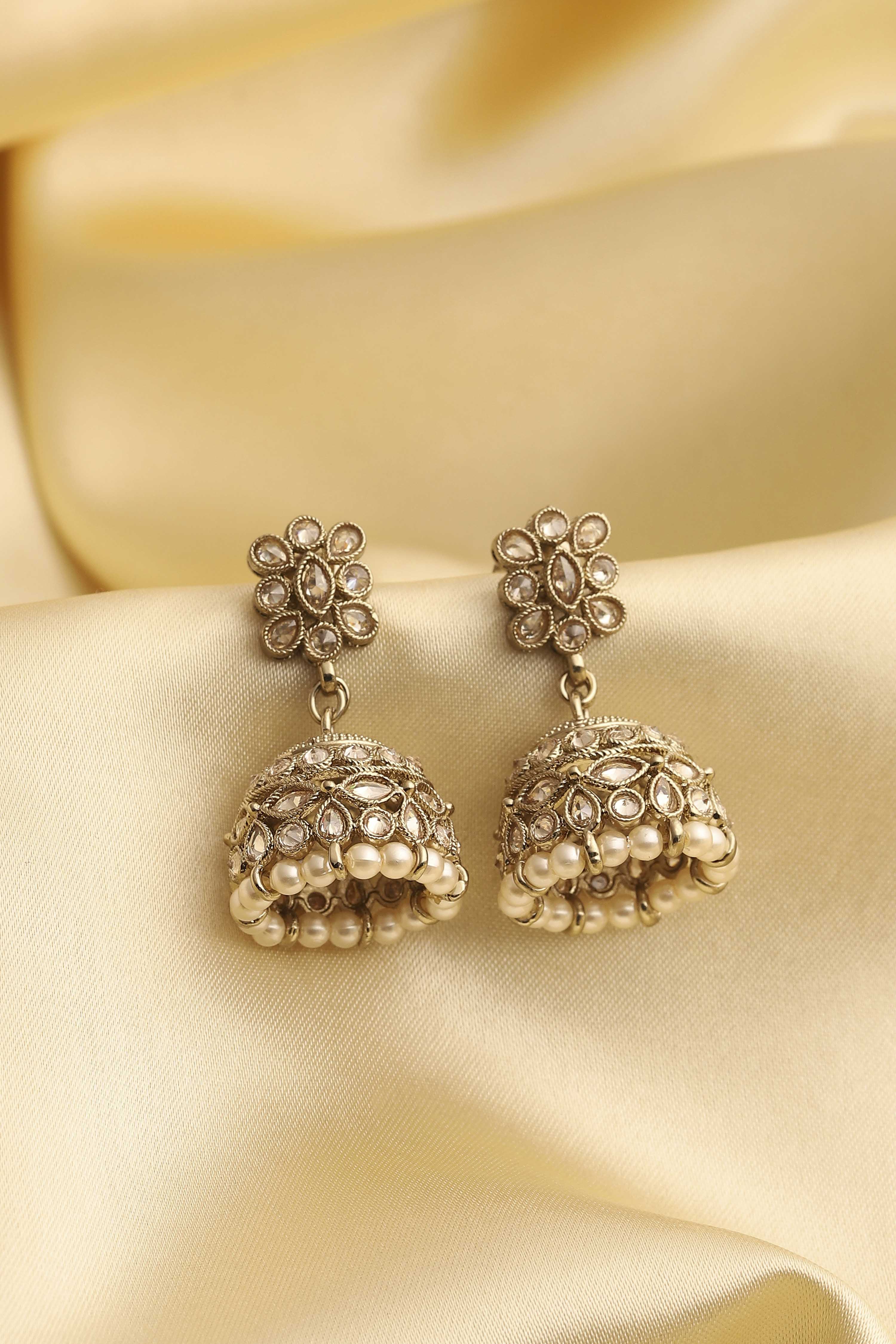 Champagne Alloy Jhumka image number 0