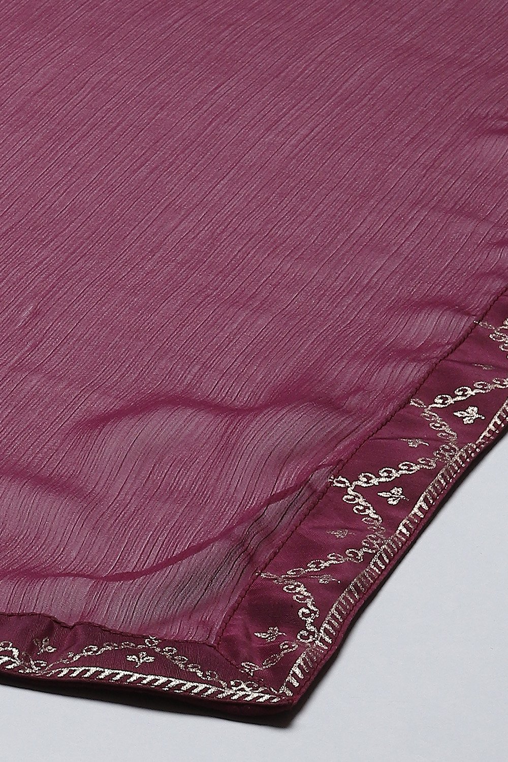 Blue Art Silk Straight Kurta Regular Pant Suit Set image number 3