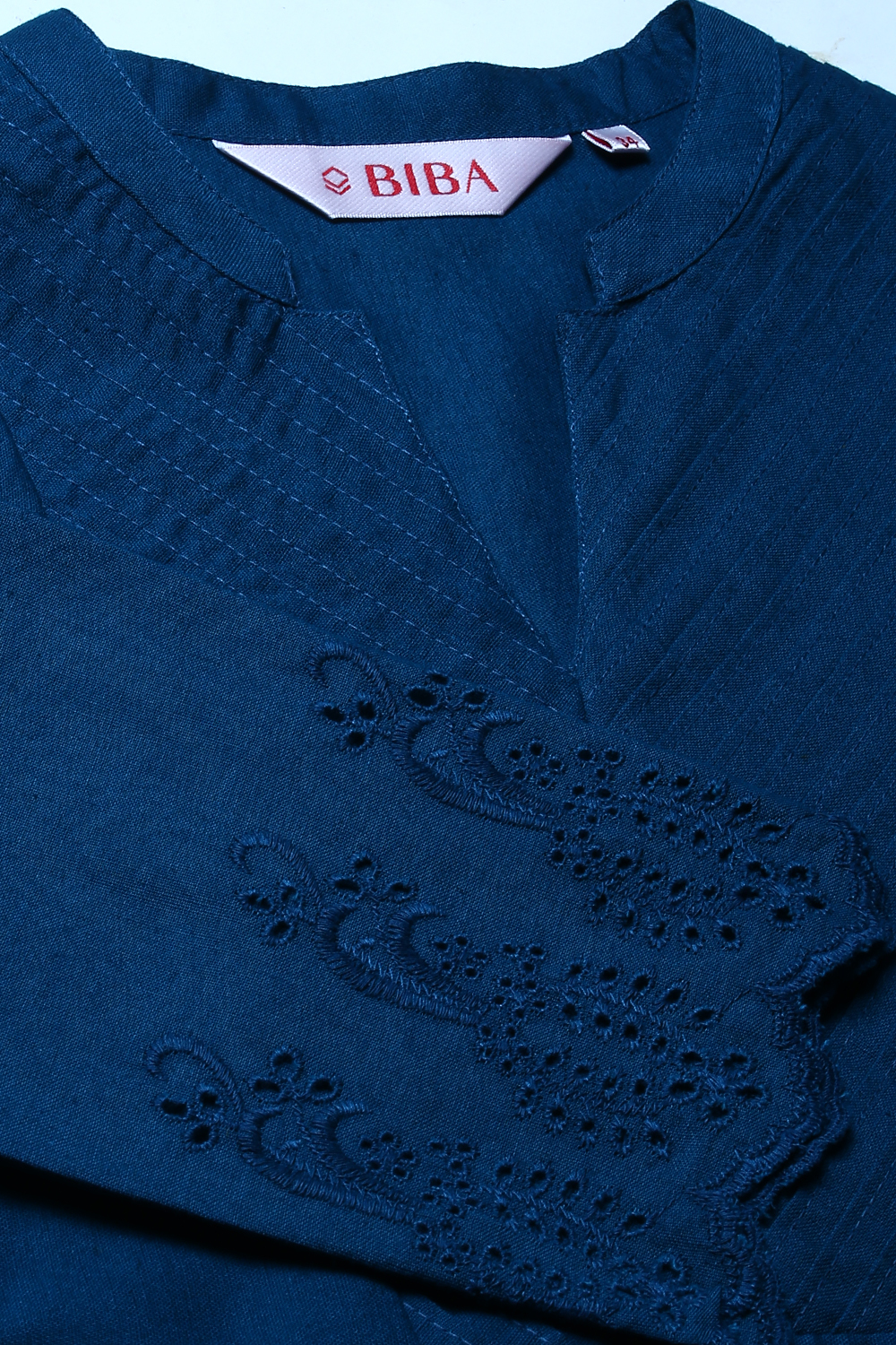 Peach Cotton Flax Kurta image number 1