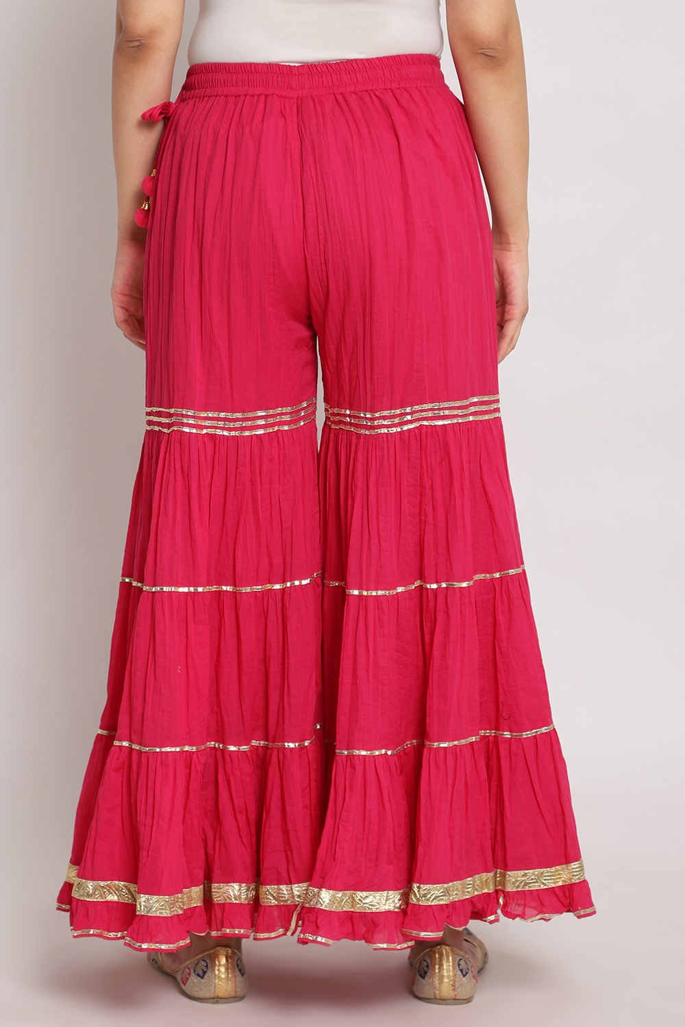 Blue Cotton Sharara Pants image number 5