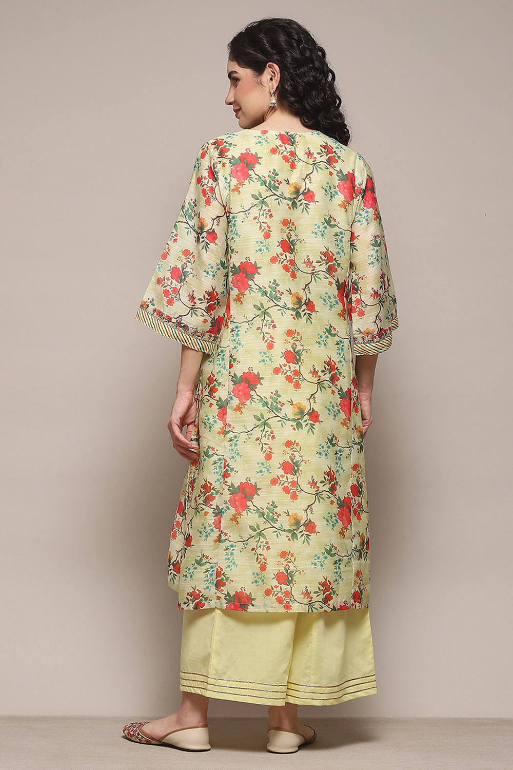 Pink & Purple Cotton Blend Kalidar Kurta Palazzo Suit Set image number 5
