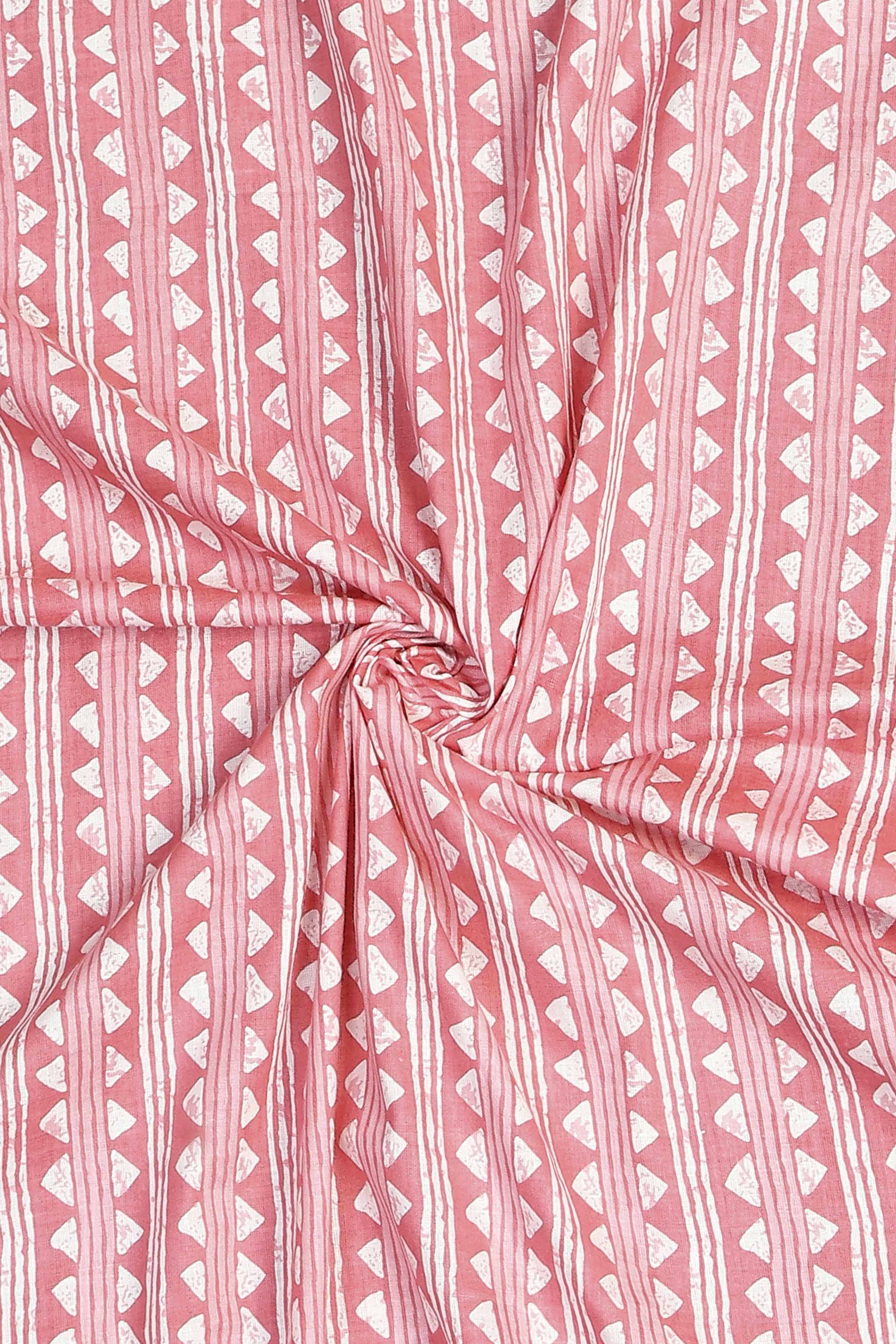Pink Cotton Unstitched Suit Set image number 2
