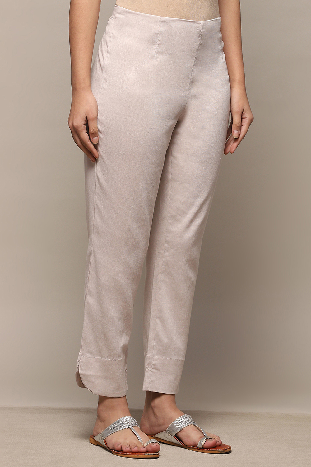 Grey Viscose Blend Pant image number 3