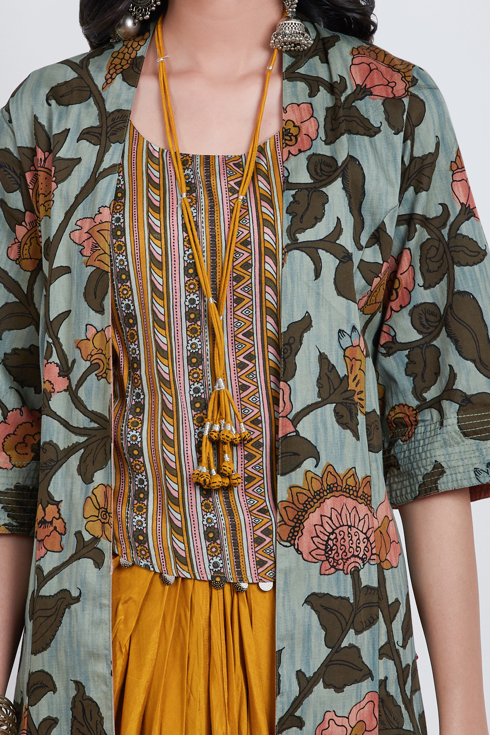 Green Viscose Three Piece Set image number 1