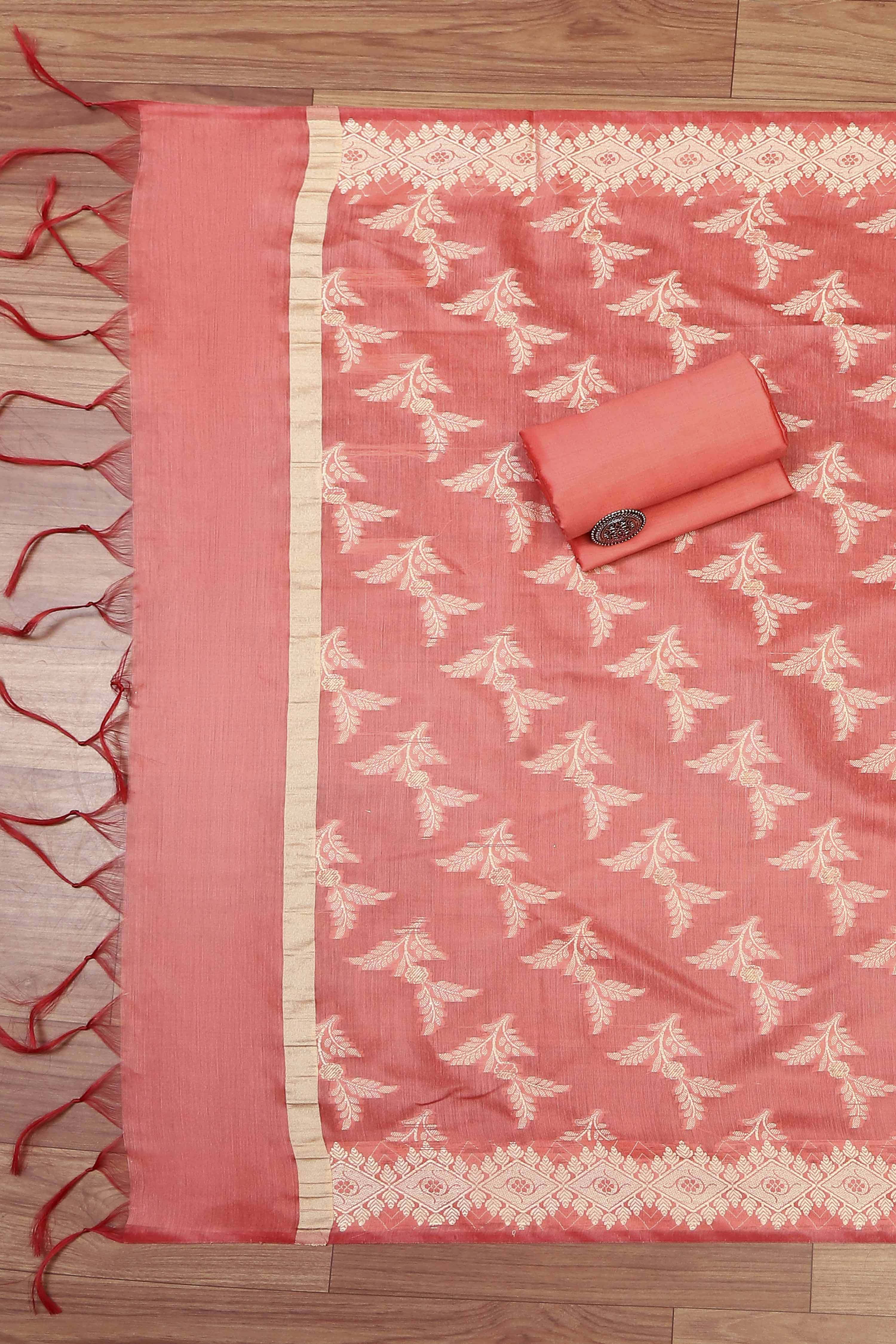 Blue Cotton Printed Embroidered Unstitched Suit Set image number 3