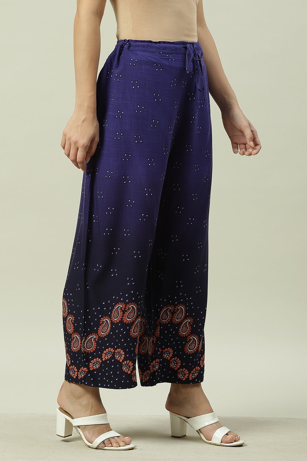 Green Rayon Palazzo image number 2