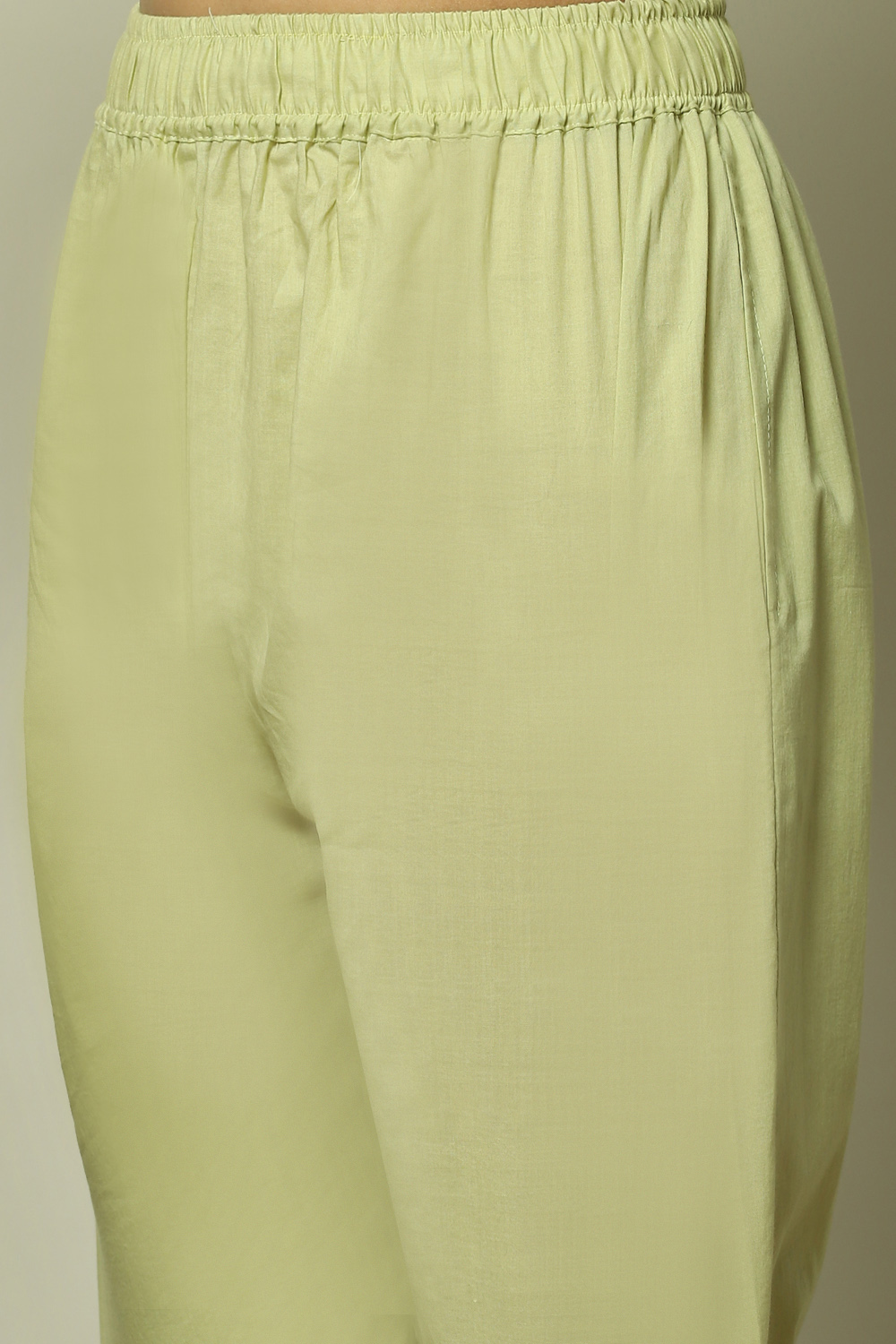 Green Cotton Machine Embroidered Unstitched Suit Set image number 6