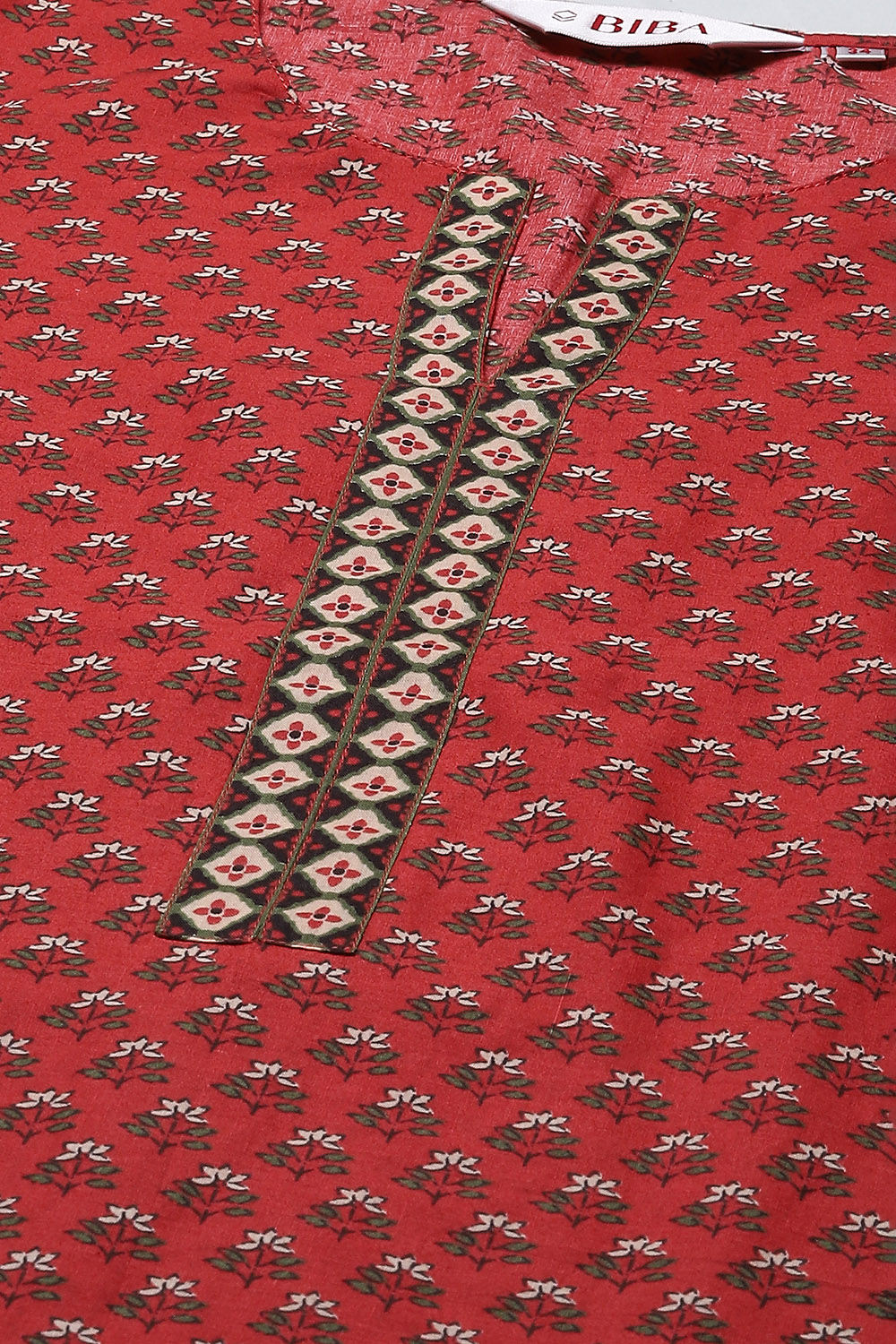 Sap Green Cotton Straight Kurta Palazzo Suit Set image number 1