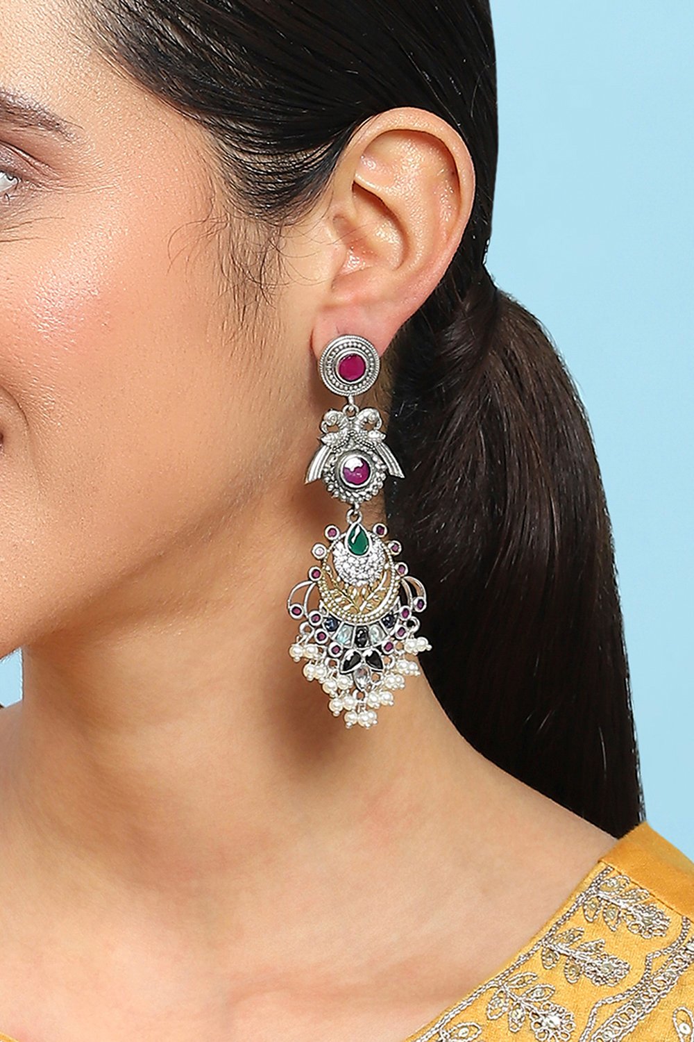Multicolour Brass Drop & Danglers image number 1