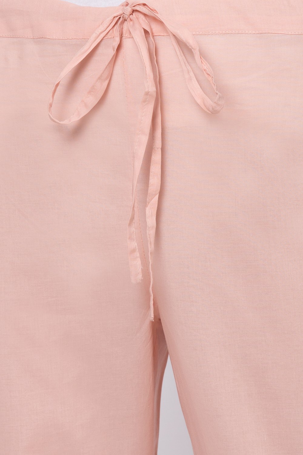 White Cotton Solid Pant image number 1